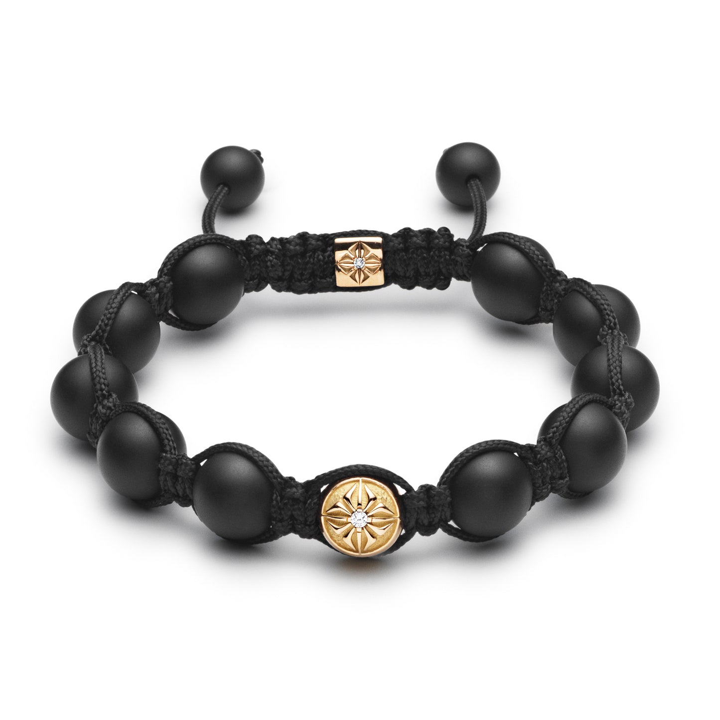 The iconic SHAMBALLA® Braided Bracelet with 10mm beads and macramé braiding